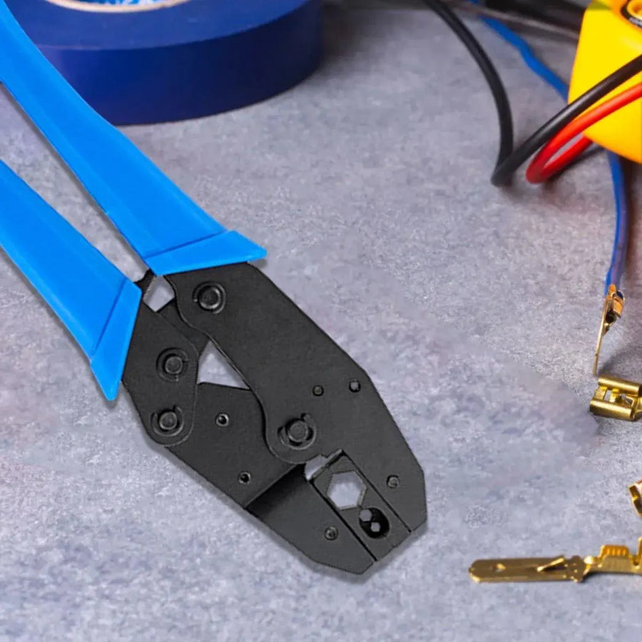 Cable Crimper Non-Insulated Electrical Ferrule Ratchet Wire Plier Crimping Tool