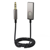 Wireless Bluetooth 5.0 Receiver Dongle Car Aux 3.5Mm Adapter Cable - Front View