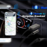 Wireless Bluetooth 5.0 Receiver Dongle Car Aux 3.5Mm Adapter Cable - Top-Down View