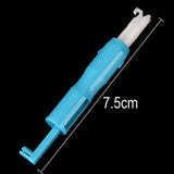 3x Automatic Needle Threader -Insertion Handle Tools Sewing Machine - White - Low Angle