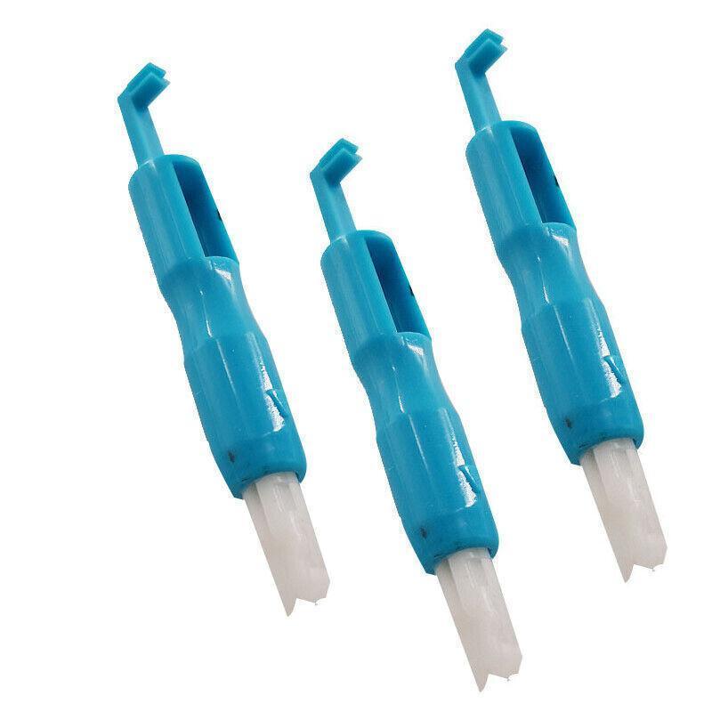 3x Automatic Needle Threader -Insertion Handle Tools Sewing Machine - White
