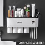 Multifunctional Toothbrush Holder Handfree Automatic Toothpaste Dispenser Set