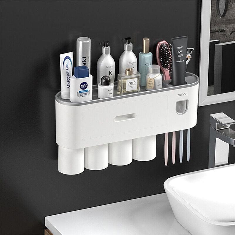 Multifunctional Toothbrush Holder Handfree Automatic Toothpaste Dispenser Set
