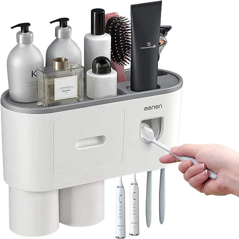 Multifunctional Toothbrush Holder Handfree Automatic Toothpaste Dispenser Set