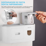 Multifunctional Toothbrush Holder Handfree Automatic Toothpaste Dispenser Set - Low Angle