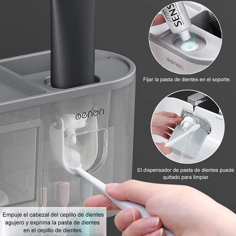 Multifunctional Toothbrush Holder Handfree Automatic Toothpaste Dispenser Set