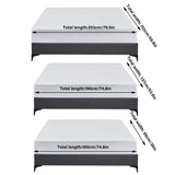 Waterproof Mattress Protector Fitted Sheet Bed Cover for Single King Single Double Queen - 137x190cm - Side View