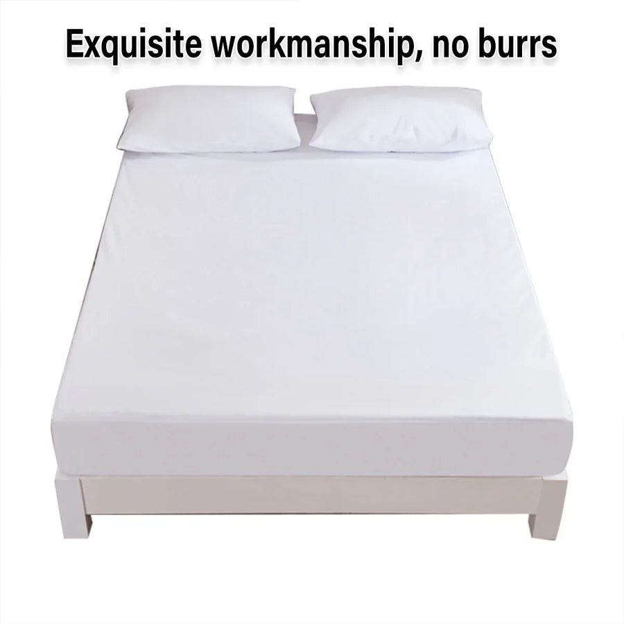 Waterproof Mattress Protector Fitted Sheet Bed Cover for Single King Single Double Queen - 152x203cm