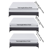 Waterproof Mattress Protector Fitted Sheet Bed Cover for Single King Single Double Queen - 152x203cm - Side View