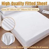 Waterproof Mattress Protector Fitted Sheet Bed Cover for Single King Single Double Queen - 99x190cm - Front View