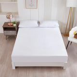 Waterproof Mattress Protector Fitted Sheet Bed Cover for Single King Single Double Queen - 99x190cm - Top-Down View