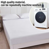 Waterproof Mattress Protector Fitted Sheet Bed Cover for Single King Single Double Queen - 99x190cm - Rear View