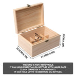 Large Capacity Solid Wood 15-Slot Essential Oil Storage Box Dustproof Durable