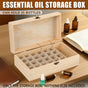 Large Capacity Solid Wood Essential Oil Storage Box 25 Grid Organizer Durable