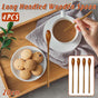 4PCS 20CM Japanese Wooden Long Handle Stirring Spoon Small Honey Spoon Tableware