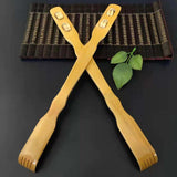 Long Handle Bamboo Back Scratcher Stick for Itch Relief and Easy Reach 46cm 2PCS - 45-Degree Angle