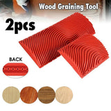 2PCS Wood Graining Tool Wood Grain Wall Art Paint For Wall Painting Decor DIY - Low Angle
