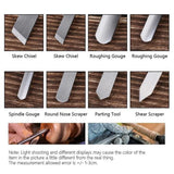 8X Heavy Duty HSS Wood Lathe Chisel Set Turning Wood Tools Carving GougeDurable - Side View