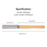 8X Heavy Duty HSS Wood Lathe Chisel Set Turning Wood Tools Carving GougeDurable - Top-Down View