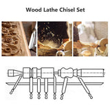8X Heavy Duty HSS Wood Lathe Chisel Set Turning Wood Tools Carving GougeDurable - Extra Image