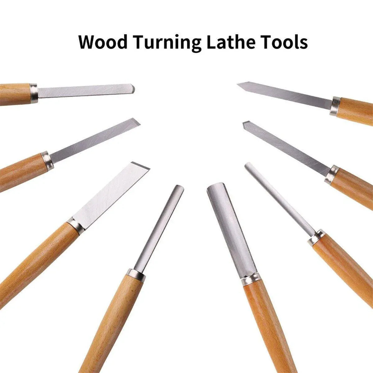 8X Heavy Duty HSS Wood Lathe Chisel Set Turning Wood Tools Carving GougeDurable