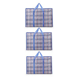10PCS Large Waterproof Moving Packing Bags Woven Storage Luggage Quilt Bags - Medium - Front View