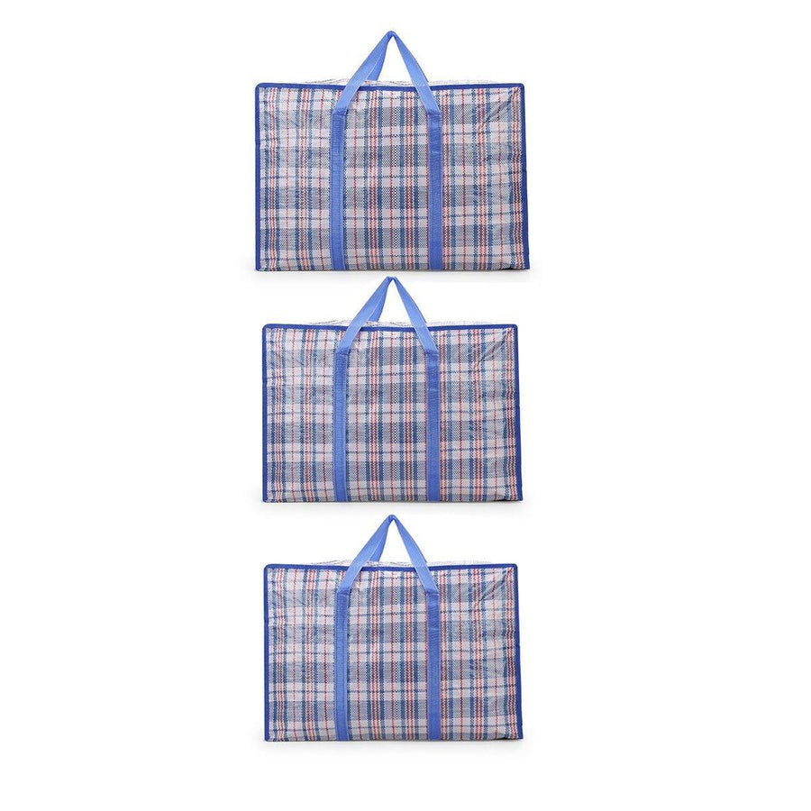 10PCS Large Waterproof Moving Packing Bags Woven Storage Luggage Quilt Bags - Medium