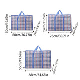 10PCS Large Waterproof Moving Packing Bags Woven Storage Luggage Quilt Bags - Medium - Side View