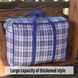 10PCS Large Waterproof Moving Packing Bags Woven Storage Luggage Quilt Bags - Medium - Top-Down View
