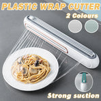 Cling Film Cutter Box Plastic Wrap Dispenser Sliding Container Fits Rolls up to 32cm - Green