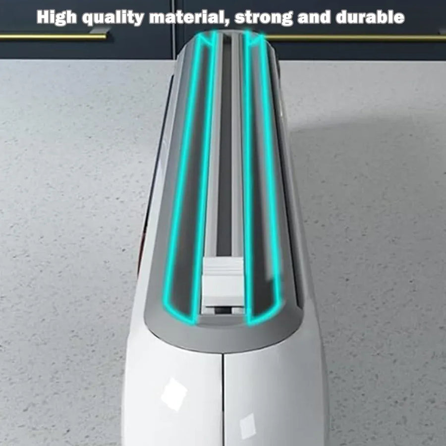 Cling Film Cutter Box Plastic Wrap Dispenser Sliding Container Fits Rolls up to 32cm - Green