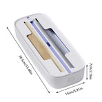 Kitchen Plastic Wrap Cutter Cling Film Dispenser Box ABS White 38.5 x 15 x 7cm