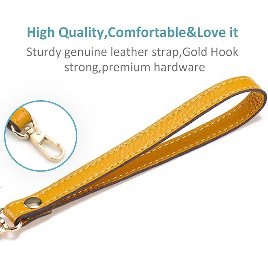 Adjustable Leather Replacement Wrist Strap for Wallets Handbags and Clutches