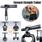 1-Piece Forearm and Wrist Roller Trainer, Black