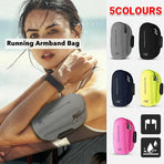 Universal Outdoor Sports Armband Case Phone Holder Gym Running Jogging Arm Band - Pink