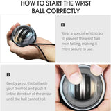 Led Wrist Ball Trainer Relax Gyroscope Ball Muscle Power Ball Gyro Arm Exerciser - Top-Down View