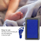 Stamp Ink Pad Rectangular 63x95mm for Rubber Stamps Office Fingerprint Stamping - Blue - 45-Degree Angle