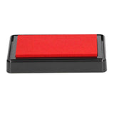 Stamp Ink Pad Rectangular 63x95mm for Rubber Stamps Office Fingerprint Stamping - Blue - Rear View