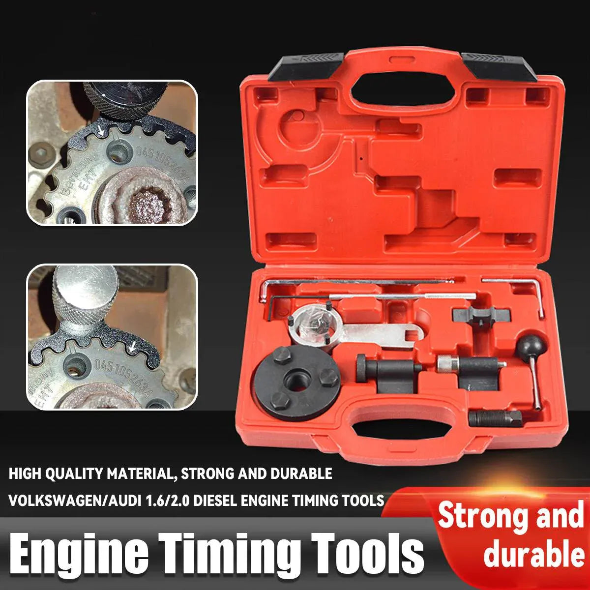 Engine Timing Tool Kit For VW Audi 1.6/2.0 Diesel Engines Camshaft Locking Tools