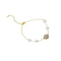 Pearl Flower Bracelet Women Bracelets Charm Hand Chain Titanium Steel Chain - Bracelet
