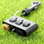 Golf Club Cleaning Brush 3 In 1 Club Groove Cleaner Tool with Keyring
