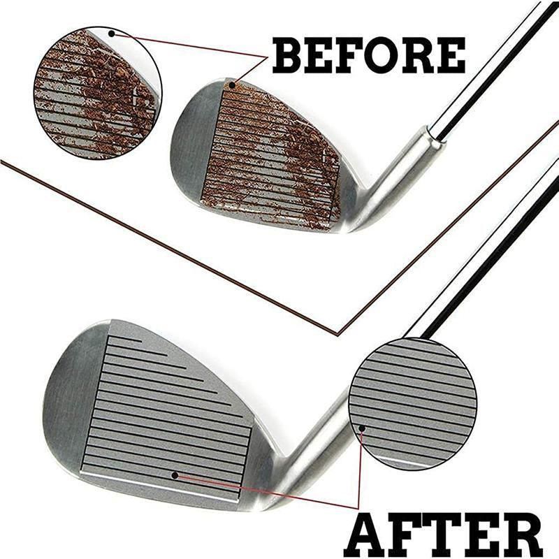 Golf Club Cleaning Brush 3 In 1 Club Groove Cleaner Tool with Keyring