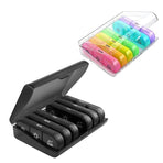 7 Day Medicine Organizer Pill Box Tablet Daily Case Weekly Dispenser Container - Colourful