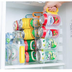 Beer Soda Can Storage Holder Kitchen Fridge Space Saver Rack Organizer 1-3PCS - Orange