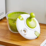 Salad Spinner Vegetable Lettuce Salad Leaves Washer Dryer Serving Bowl Container - Side View