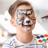 9PCS Fine Detail Paint Brush Set for Watercolour Gouache Acrylic Miniature Art - 45-Degree Angle