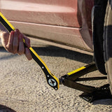Car Labor-Saving Jack Ratchet Wrench Wheel Hand Crank Cross Wrench Repair Tool - Side View
