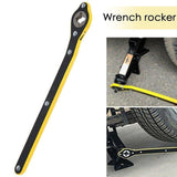 Car Labor-Saving Jack Ratchet Wrench Wheel Hand Crank Cross Wrench Repair Tool - Top-Down View