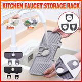 Kitchen Faucet Storage Rack Holder Soap Sponges Caddy Organizer Sink Basket Rack - Black