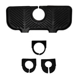 Kitchen Faucet Storage Rack Holder Soap Sponges Caddy Organizer Sink Basket Rack - Black - Rear View